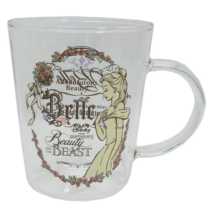 楽天市場 美女と野獣 ベル マグカップ 耐熱ガラスmug ヴィンテージ ディズニープリンセス 三郷陶器 349ml ギフト 雑貨 キャラクター グッズ 通販 シネマコレクション キャラクターのシネマコレクション