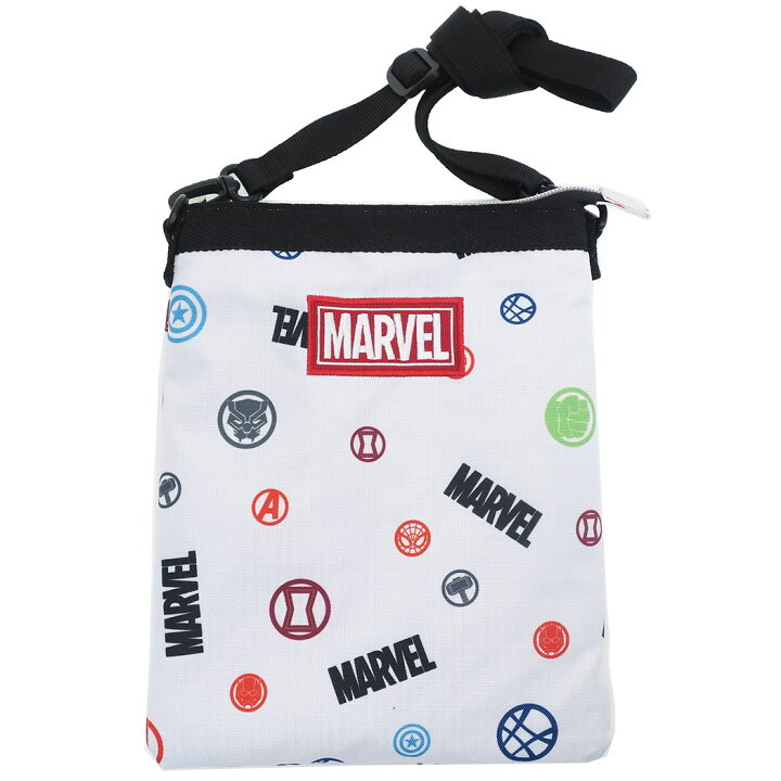 楽天市場 Marvel サコッシュ フラット ショルダーバッグ アイコンシリーズ マーベル マリモクラフト 斜め掛けかばん キャラクターグッズ Marvelcorner キャラクターのシネマコレクション