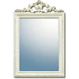 鏡 グレース アート ミラー ガリア（アンティークホワイト） 37x56x3.5cm アンティーク インテリアグッズ 取寄品 シネマコレクション