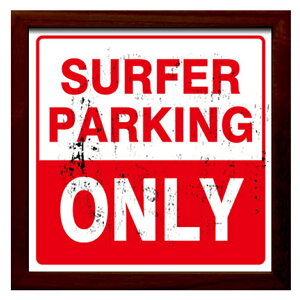 �y�|�C���g10�{ & �N�[�|���I�zSIGN FRAME �J�t�F �C���e���A �T�C���t���[�� Surfer Parking Only ���H�� �z���i �M�t�g �����C���e���A ���i