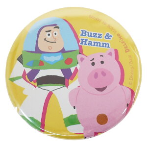 トイストーリー 4 缶バッジ ビッグ カンバッジ バズ & ハム ディズニー デルフィーノ 直径5.5cm コレクション 雑貨 プチギフト グッズ メール便可 シネマコレクション プレゼント 男の子 女の