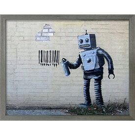 【ポイント10倍 & クーポン！】送料無料 Banksy アートフレーム バンクシー Robot 美工社 IBA-61732 38x30.5x3.2cm 額付きインテリア 取寄品