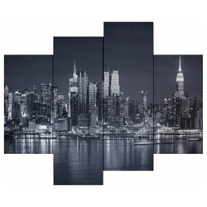 LoXA[g ʐ^ A[g Bello Canvas Art New York Hudson River (4Zbg) H IPT-61748 t[XCeAʔ i Vl}RNV