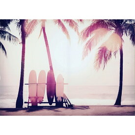 キャンバスアート 写真 アート Carino Canvas Art Surfboard and palm tree 700x500mm 美工社 ZPT-61751 フレームレスインテリア通販 取寄品 シネマコレクション