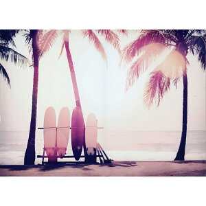 y|Cg10{IzLoXA[g ʐ^ A[g Carino Canvas Art Surfboard and palm tree 700x500mm H ZPT-61751 t[XCeAʔ i Vl}RNV