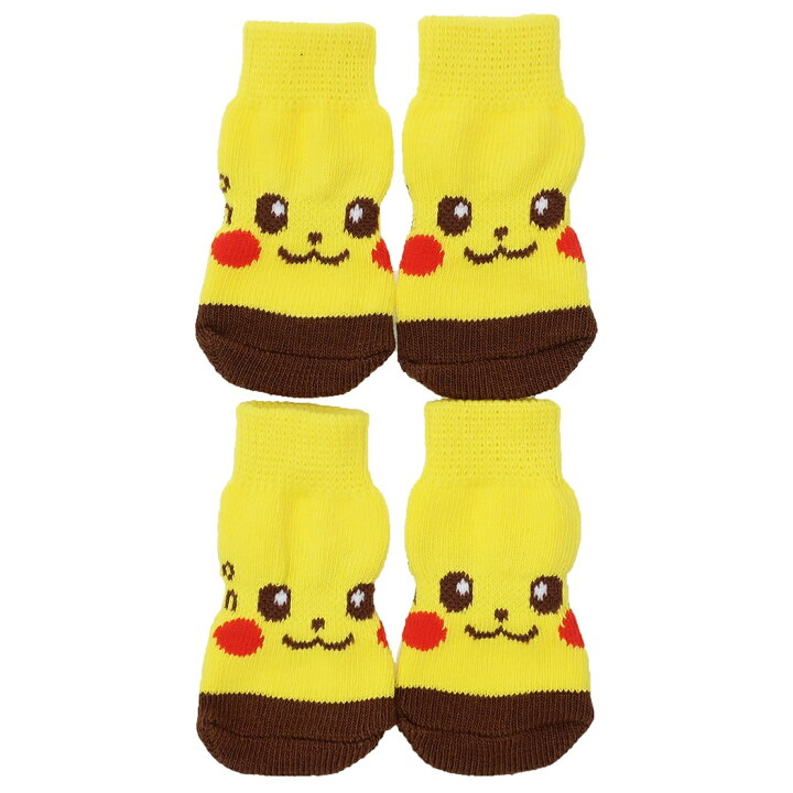 楽天市場 ポケモン ワンちゃんの靴下 ペット ソックス 4足セット ピカチュウ ポケットモンスター スモールプラネット プレゼント かわいい キャラクターグッズ メール便可 シネマコレクション キャラクターのシネマコレクション