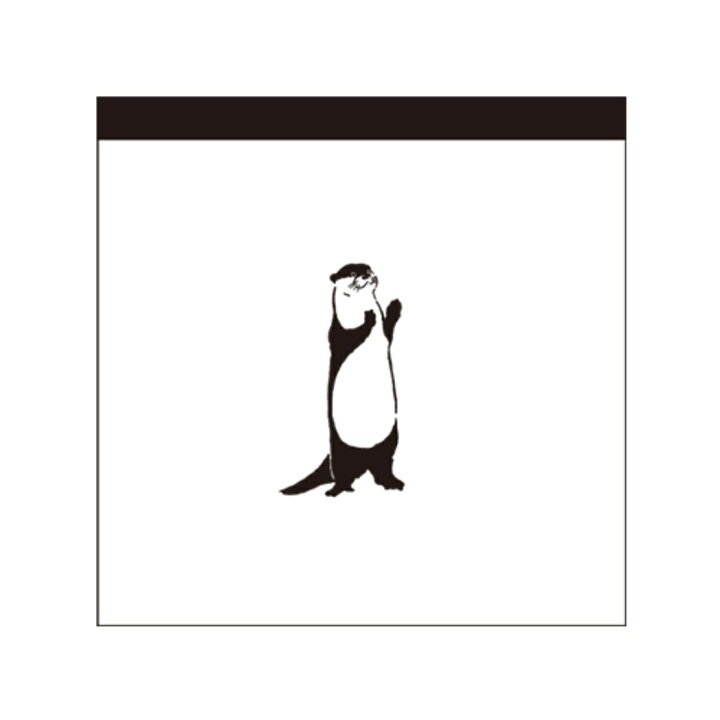 楽天市場 メモ帳 カワウソ スクエア メモ Animal Series アニマル グリーンフラッシュ 4柄100枚 プチギフト シンプルイラストグッズ メール便可 シネマコレクション キャラクターのシネマコレクション