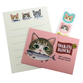 【最大1000円OFFクーポン！】レターセット 可愛い ミニ レターセット フェリシモ猫部 手渡し手紙セット 265ピンク ねこ アクティブコーポレーション ミニ封筒&ミニ便箋&シール かわいい 通販 メール便可