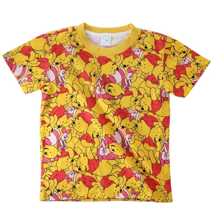 楽天市場 くまのプーさん 子供用 キャラクター Tシャツ キッズt Shirts プー ピグレット ぎっしり 総柄 ディズニー スモールプラネット プレゼント 半袖 グッズ シネマコレクション キャラクターのシネマコレクション