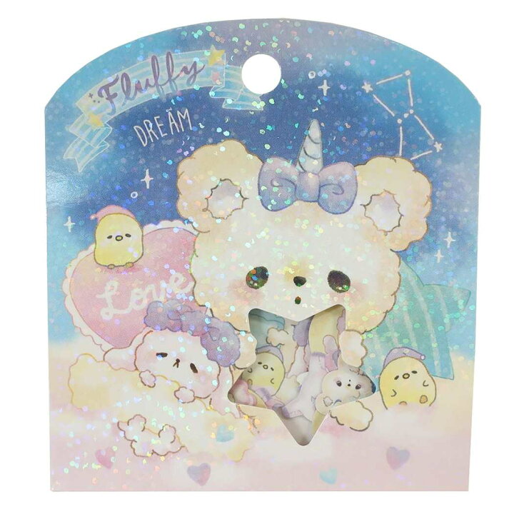 楽天市場 フレークシール ミニ シールセット Fluffy Dream クラックス 21枚入り 女の子向け グッズ メール便可 シネマコレクション キャラクターのシネマコレクション