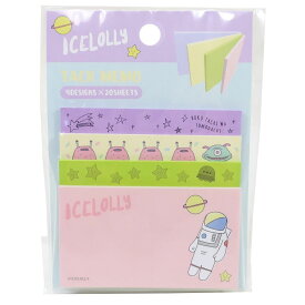 【ポイント10倍 & クーポン！】付箋 アイスローリー ブロック ふせんセット エイリアン ICELOLLY サンスター文具 4柄各20枚 キャラクター グッズ メール便可 シネマコレクション プレゼント 男の子 女の子 ギフト