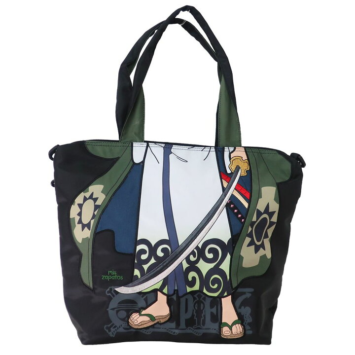 楽天市場 One Piece X Mis Zapatos トートバッグ 2way ショルダートート ゾロ ワンピース コラボ ターンオーバー プレゼント アニメキャラクター グッズ シネマコレクション キャラクターのシネマコレクション