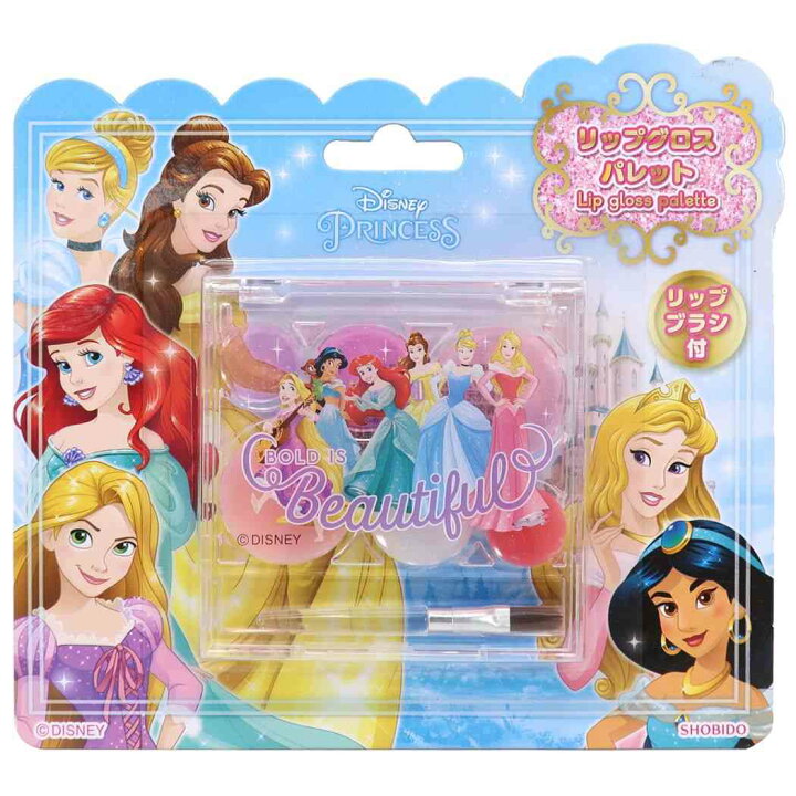 楽天市場 ディズニープリンセス 6色 リップグロス パレット キッズコスメ ディズニー 粧美堂 女の子向けギフト キャラクター グッズ シネマコレクション キャラクターのシネマコレクション