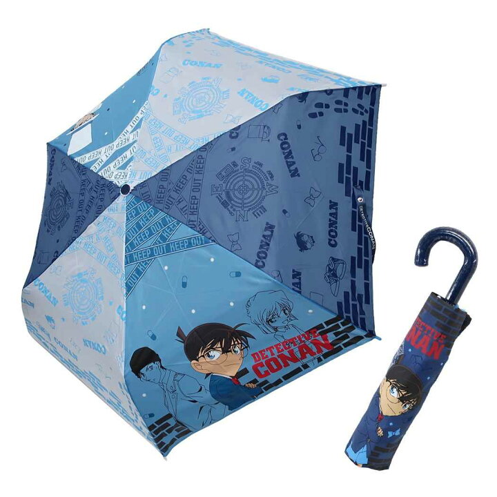 楽天市場 店内買い回りポイント最大10倍 名探偵コナン 折畳耐風傘 折りたたみかさ ブルー 少年サンデー ジェイズプランニング 安全ろくろ採用 アニメキャラクター グッズ シネマコレクション キャラクターのシネマコレクション