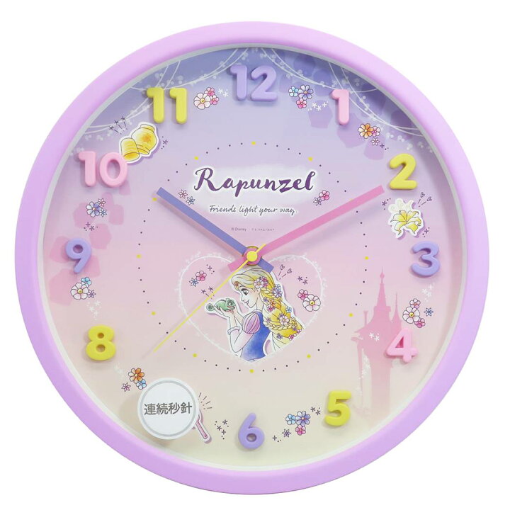楽天市場 塔の上のラプンツェル 壁掛け時計 アイコン ウォールクロック 21ss ディズニープリンセス ティーズファクトリー 新生活準備雑貨 キャラクター グッズ シネマコレクション キャラクターのシネマコレクション