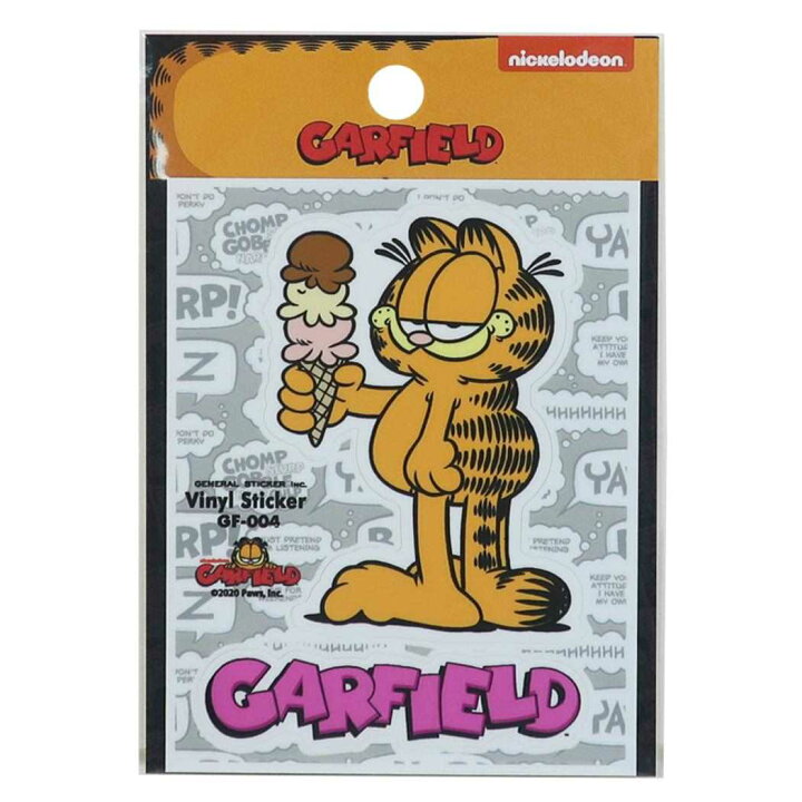 楽天市場 ガーフィールド ステッカー ハーフカット ステッカー アイスクリーム Expression Garfield ゼネラルステッカー Decoシール かわいい キャラクター グッズ メール便可 シネマコレクション キャラクターのシネマコレクション