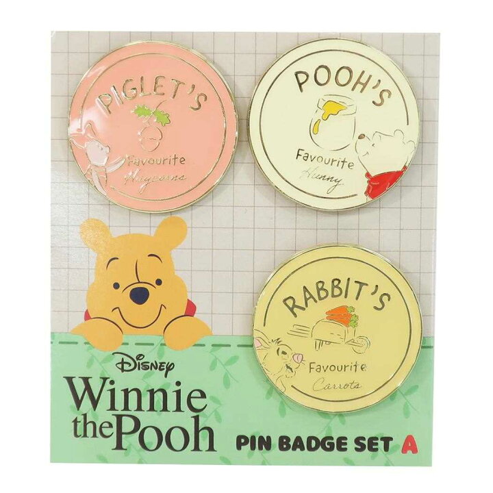 楽天市場 マラソン限定 店内買い回りで最大10倍 要エントリー くまのプーさん ピンバッジ ピンバッジ 3個セット A ディズニー インロック ファッション コレクション雑貨 かわいい キャラクター グッズ メール便可 シネマコレクション キャラクターのシネマ
