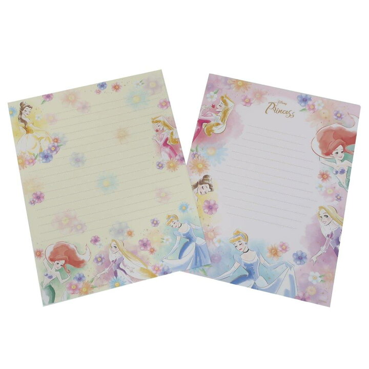 楽天市場 ディズニープリンセス レターセット 手紙セット ディズニー サンスター文具 便箋 封筒 キャラクター グッズ メール便可 シネマコレクション キャラクターのシネマコレクション