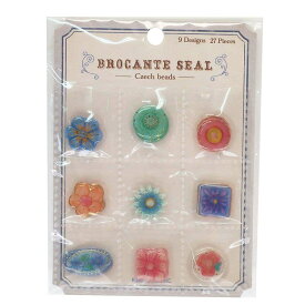 フレークシール ブロカンテ シール BROCANTE CZECH BEADS カミオジャパン 9柄27枚入り 手帳デコ グッズ メール便可 シネマコレクション プレゼント 男の子 女の子 ギフト