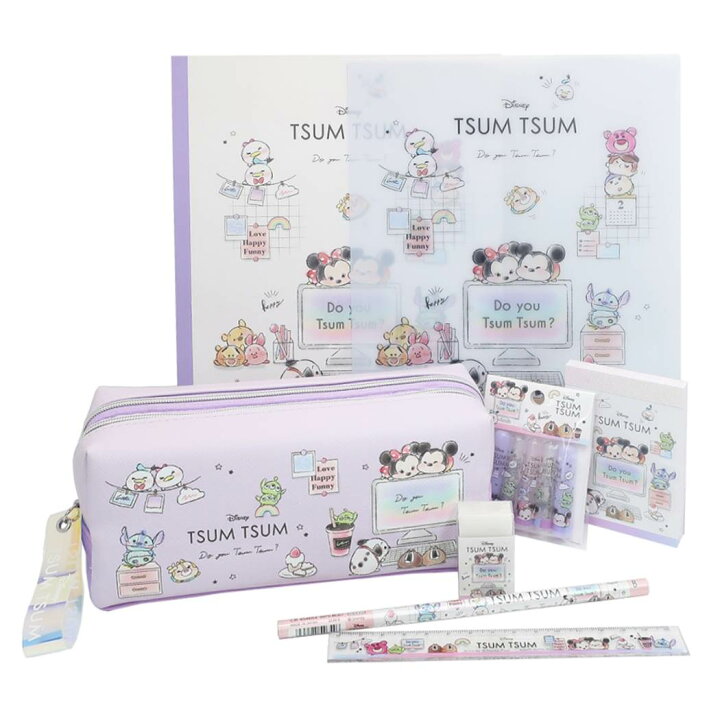 楽天市場 ディズニー キャラクター文具セット 8点文房具セット ツムツム 女の子 小学生 中学生 プレゼント クラックス グッズ シネマコレクション キャラクターのシネマコレクション
