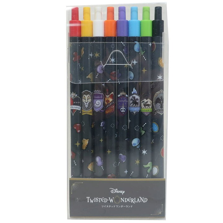 楽天市場 ツイステッドワンダーランド カラーペン 8本セット ノック式 ゲルペンセット ディズニー カミオジャパン 新学期準備文具 かわいい キャラクター グッズ メール便可 シネマコレクション キャラクターのシネマコレクション