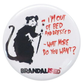 バンクシー 缶バッジ 22mm 豆 缶バッジ Out of Bed Rat Banksy ゼネラルステッカー カンバッジ コレクション雑貨 ART オフィシャル グッズ メール便可 シネマコレクション プレゼント 男の子 女の子 ギフトバレンタイン
