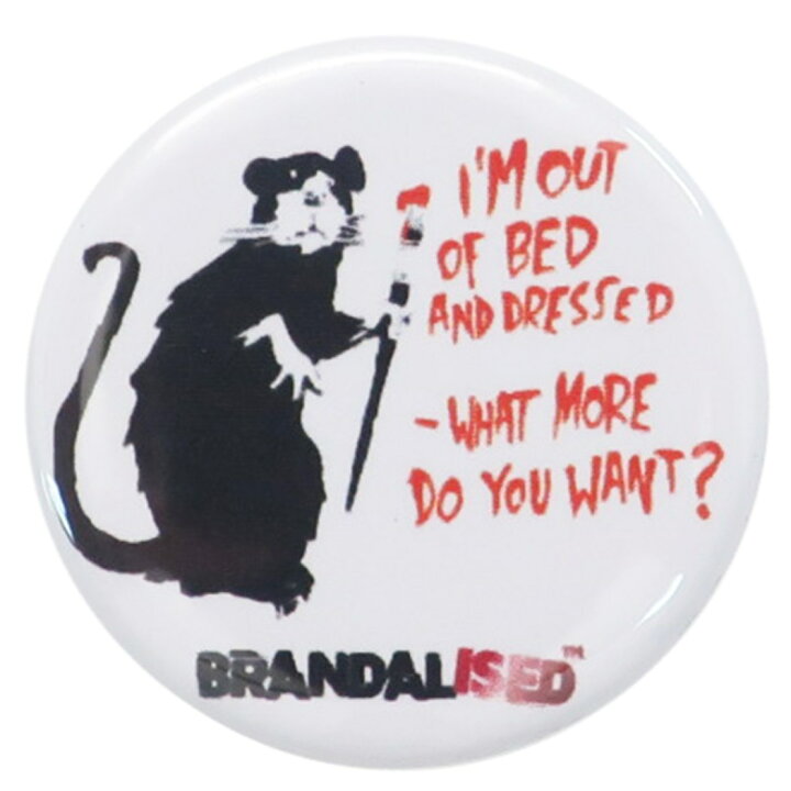 楽天市場 バンクシー 缶バッジ 22mm 豆 缶バッジ Out Of Bed Rat Banksy ゼネラルステッカー カンバッジ コレクション雑貨 Art オフィシャル グッズ メール便可 シネマコレクション キャラクターのシネマコレクション