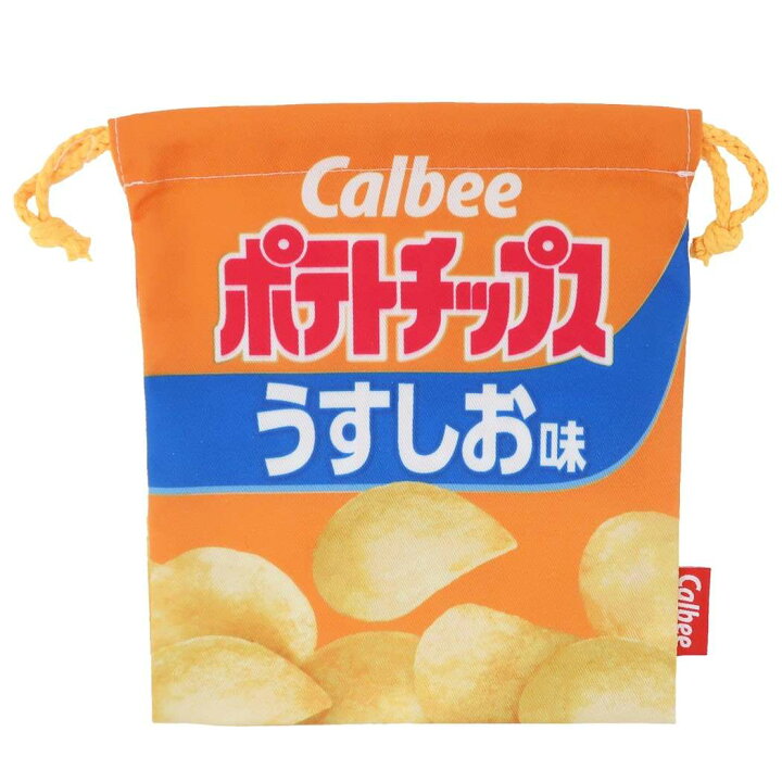 楽天市場 巾着袋 カルビー ポテトチップス きんちゃくポーチ おやつマーケット ジェイズプランニング 小物入れ キャラクター グッズ メール便可 シネマコレクション キャラクターのシネマコレクション