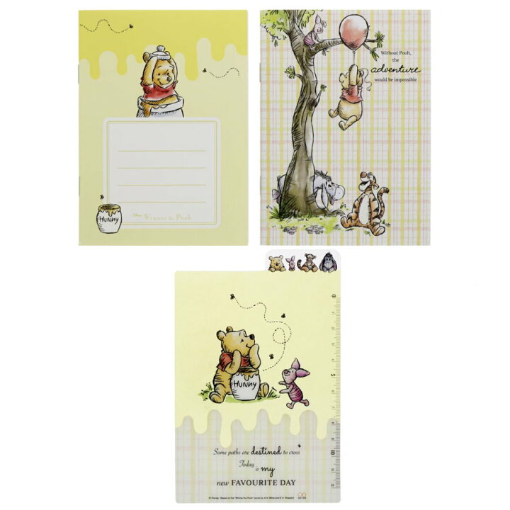 楽天市場 くまのプーさん A6 方眼ノート 下敷き セット A6 学習ノート 2冊 下敷き セット イエロー ディズニー サンスター文具 新学期準備文具 小学生 中学生 高校生 大人 キャラクター グッズ メール便可 シネマコレクション キャラクターのシネマコレクション