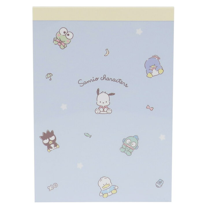 楽天市場 サンリオキャラクターズ メモ帳 A6メモ ゆめみるブルー サンリオ クラックス 4柄計100枚綴り キャラクター グッズ メール便可 シネマコレクション キャラクターのシネマコレクション