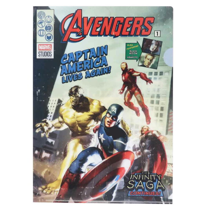 楽天市場 アベンジャーズ シングル クリアファイル クリアフォルダー Aタイプ マーベル インロック コレクション文具 キャラクター グッズ メール便可 シネマコレクション キャラクターのシネマコレクション