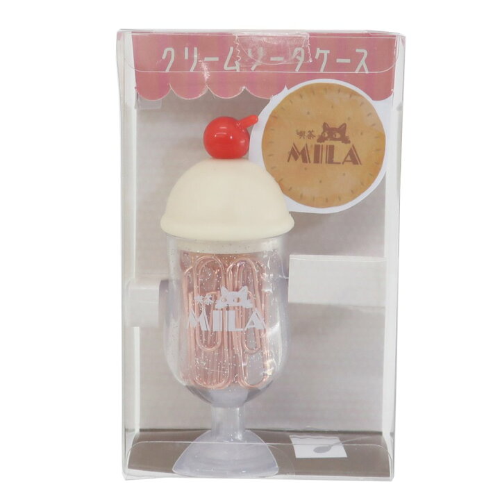 楽天市場 クリップ クリップ入り クリームソーダケース 純喫茶文具シリーズ ピンク サカモト おもしろ文具 プチギフト 事務用品 かわいい グッズ シネマコレクション キャラクターのシネマコレクション