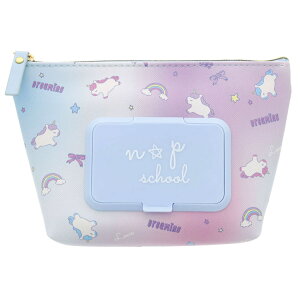 ニコプチスクール 抗菌seepo4 シーポ4 シートケース付き 機能性ポーチ B ユニコーン np school サンスター文具 ゆめかわ ウェットティッシュケース コスメポーチ 小物入れ 女の子向け ファッショ