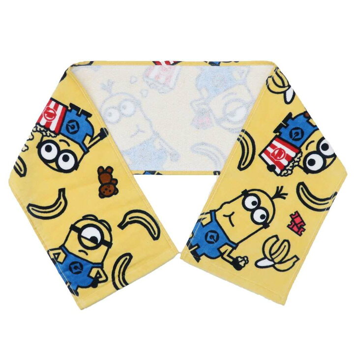 楽天市場 ミニオンズ マフラータオル スリム ロングタオル バナナとポップコーン ユニバーサル映画 丸眞 スポーツタオル キャラクター グッズ メール便可 シネマコレクション キャラクターのシネマコレクション