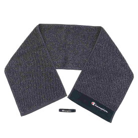 【ポイント10倍 & クーポン！】チャンピオン マフラータオル バンド付き 抗菌防臭 ジャガード スリム ロングタオル メジャーロゴ ブラック Champion 丸眞 プレゼント スポーツブランド グッズ メール便可 シネマコレクション 男の子 女の子 ギフトバレンタイン