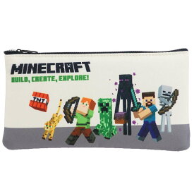 MINECRAFT マインクラフト 平ポーチ フラットポーチ 集合 マイクラ ケイカンパニー プレゼント キャラクター グッズ シネマコレクション