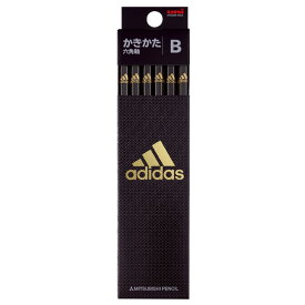 【ポイント10倍 & クーポン！】アディダス adidas 鉛筆 六角軸 えんぴつ 12本セット B uni AI 04 黒 新入学 三菱鉛筆 新学期準備文具 かきかた鉛筆 ダース 小学生 男の子 スポーツブランド グッズ メール便可 シネマコレクション プレゼント 女の子 ギフト