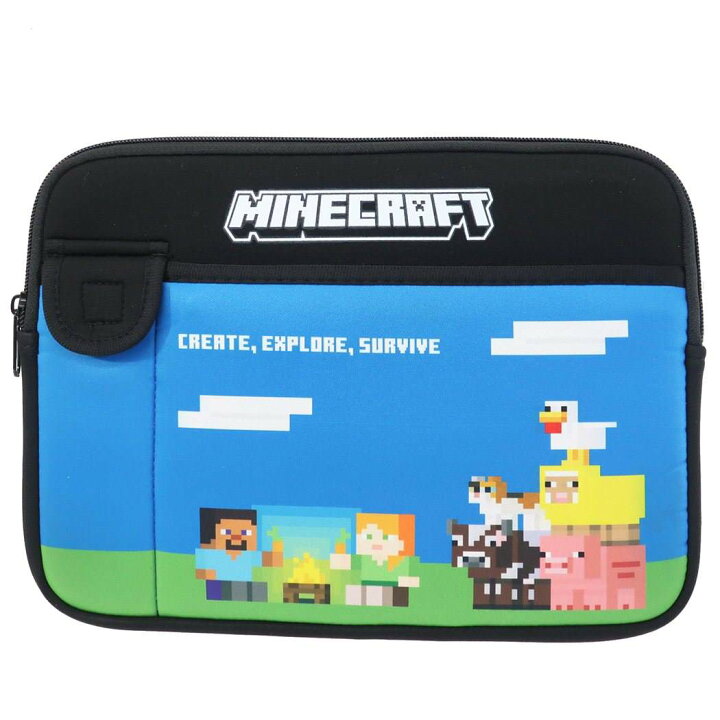 楽天市場 マインクラフト Minecraft タブレットパソコンケース 11インチガジェットソフトポーチ ブルー マイクラ ケイカンパニー B5サイズ対応 ゲームキャラクター グッズ シネマコレクション キャラクターのシネマコレクション