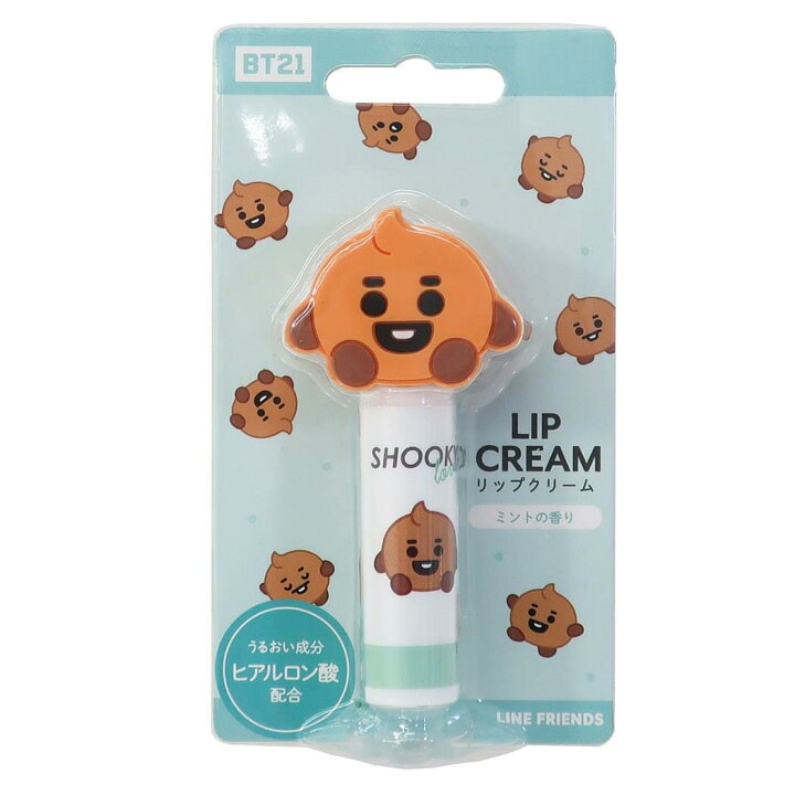 楽天市場 Bt21 リップクリーム マスコット付き リップスティック Shooky ミントの香り Line Friends カミオジャパン コスメ雑貨 キャラクター シネマコレクション キャラクターのシネマコレクション