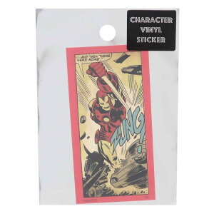 アイアンマン ステッカー ダイカット ビニール シール 角 レッド MARVEL スモールプラネット デコシール 耐水 キャラクター グッズ メール便可【MARVELCorner】 プレゼント 男の子 女の子 ギフト
