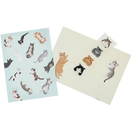 【ポイント10倍 & クーポン！】フェリシモ猫部 レターセット 手紙セット ブルー ねこ アクティブコーポレーション 封筒＆便箋＆シール キャラクター グッズ メール便可 シネマコレクション プレゼント 男の子 女の子 ギフト