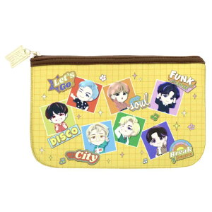 タイニータン ペンケース フラットペンポーチ Dynamite B TinyTAN サンスター文具 筆箱 新学期準備文具 キャラクター 商品 メール便可 シネマコレクション プレゼント 男の子 女の子 ギフト