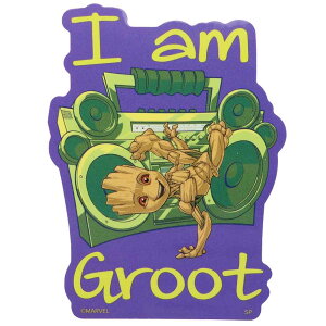 グルート ビッグシール ダイカットビニールステッカー ダンス MARVEL スモールプラネット デコシール 耐水性 キャラクター グッズ メール便可 シネマコレクション プレゼント 男の子 女の子