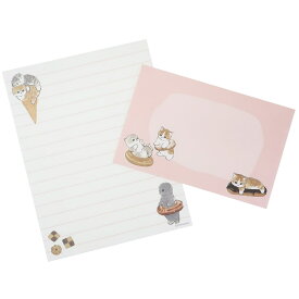 【ポイント10倍 & クーポン！】モフサンド 手紙セット レターセット スイーツ mofusand アクティブコーポレーション 便箋＆封筒 キャラクター グッズ メール便可 シネマコレクション プレゼント 男の子 女の子 ギフト