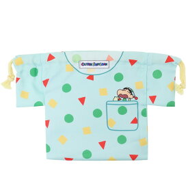 クレヨンしんちゃん 巾着袋 パジャマ型きんちゃくポーチ グリーン ティーズファクトリー 小物入れ アニメキャラクター グッズ メール便可 シネマコレクション プレゼント 男の子 女の子 ギフト