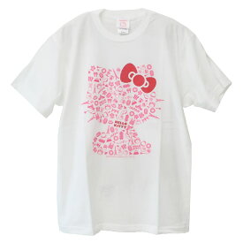 ハローキティ Tシャツ ラメプリント T-SHIRTS ホワイト Sサイズ Mサイズ Lサイズ XLサイズ サンリオ あすなろ舎 半袖 キャラクター グッズ メール便可 シネマコレクション ホワイトデー