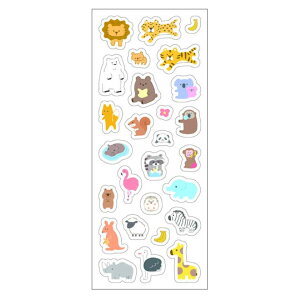 シールシート 貼ってはがせるフィルムシール どうぶつえん クローズピン 手帳デコ DECOシール かわいい グッズ メール便可 シネマコレクション プレゼント 男の子 女の子 ギフト