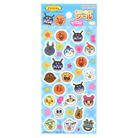 【ポイント10倍 & クーポン！】アンパンマン シールシート デコレーションシール あお サンスター文具 幼児文具 日本製 アニメキャラクター グッズ メール便可 シネマコレクション プレゼント 男の子 女の子 ギフト