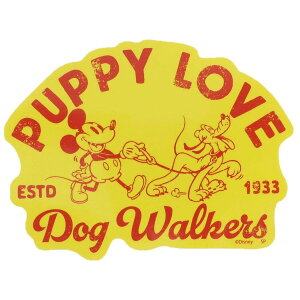 ミッキーマウス ビッグシール アウトドアステッカー プルート パピーラブ ディズニー スモールプラネット ビニールステッカー デコシール 耐水性 耐候性 キャラクター グッズ メール便可