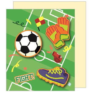 サッカー部 グッズ 色紙 二つ折りメッセージボード シール&封筒付き スポーツ 部活シリーズ クローズピン 卒業記念 寄せ書き シール シネマコレクション プレゼント 男の子 女の子 ギフト